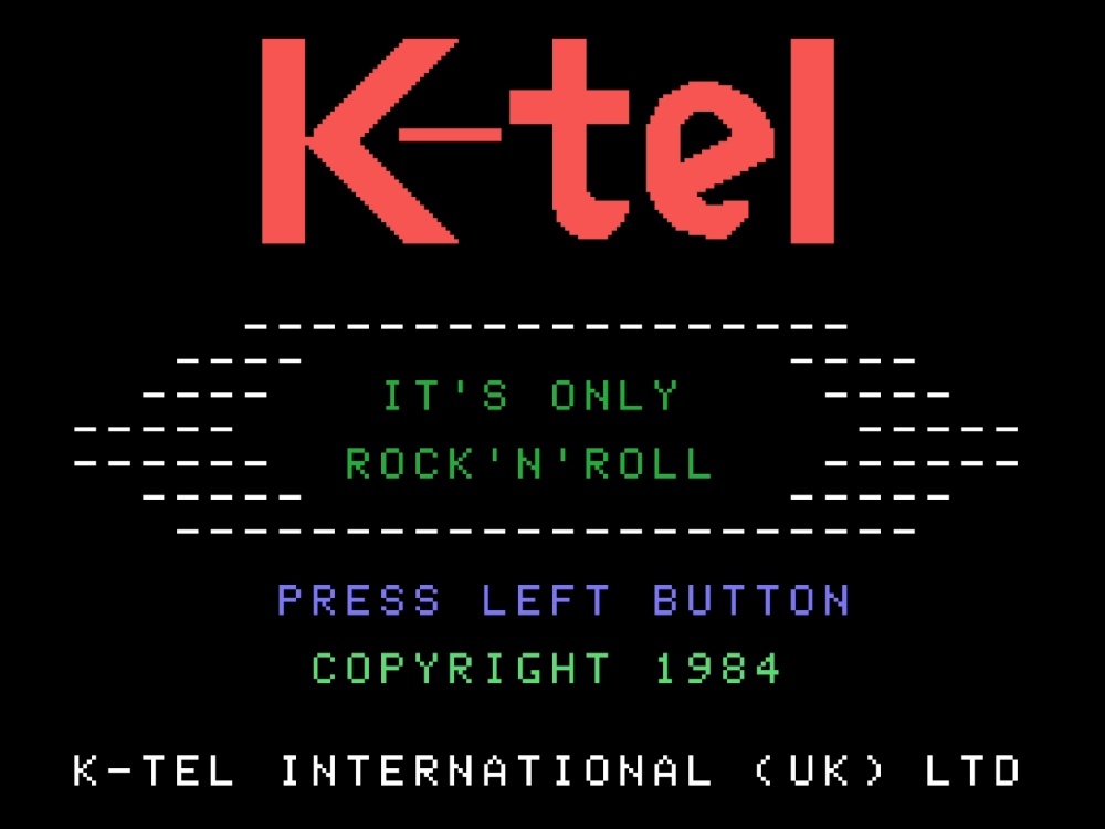 Title Screen of It's Only Rock 'N' Roll for Colecovision